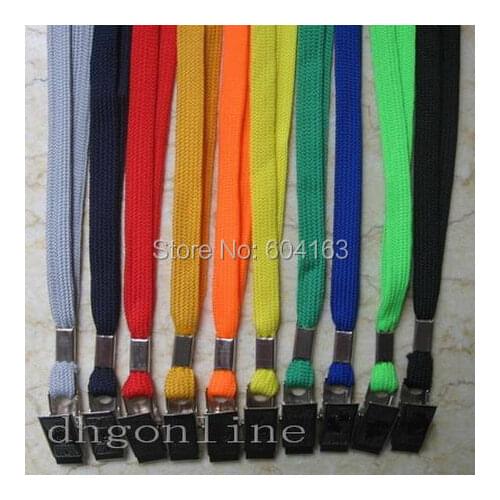 100 PCS Neck Strap lanyard hook clip Clasp for ID Card holder Reel badge MIX