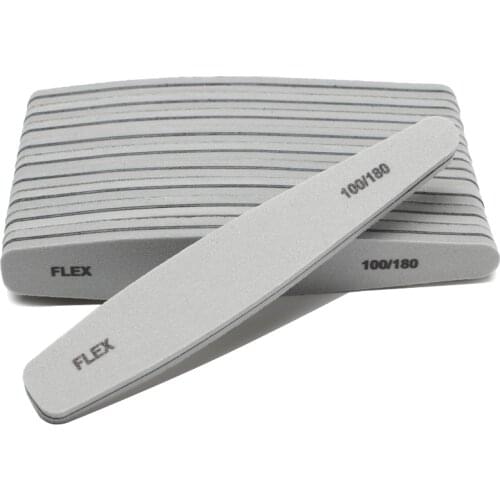 20Pcs Diamond Nail File Sponge 100/180 Nail Art Sanding Sandpaper Nail Buffer Block Washable Nail Files Buffing Curved Manicure