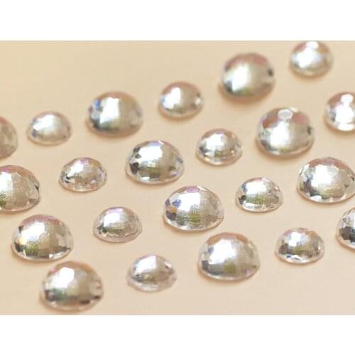 20pcs Symphony transparent cut surface half pill beads glass sense patch Trendy Ladies Earrings diy jewelry accessories material