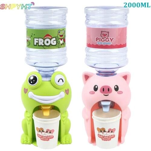 2000ML Mini Drink Water Dispenser Toy Kitchen Play House Toys For Children Game Toys Simulation Water Fountain Food-grade Safe