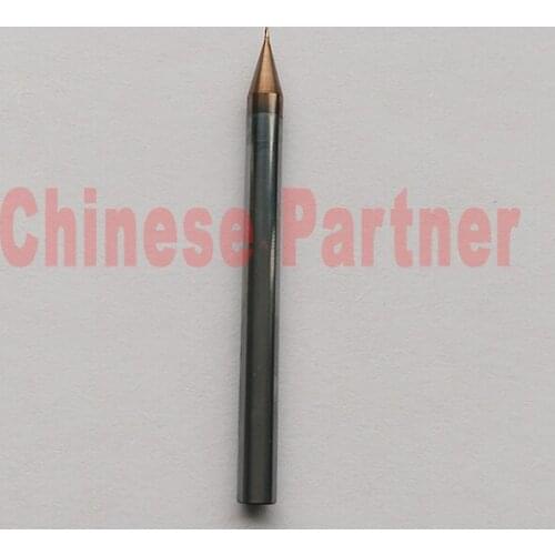 3pcs 0.5mm hrc60 D0.5*D4*50 2 Flutes golden Micro Grain Spiral Bit Milling Tools Carbide CNC Endmill Router bits