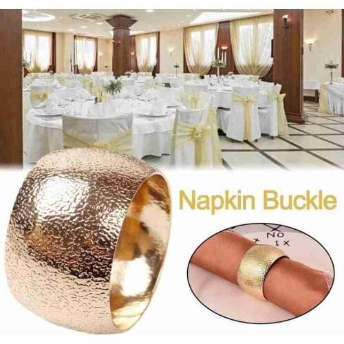 4 Pieces / Set New Simple Metal Electroplating Smooth Napkin Napkin Button Ring I1I5