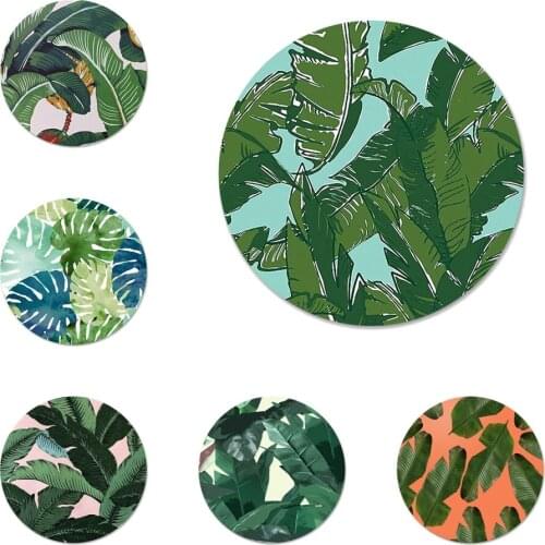 58mm banana leaf pattern Tropical Badge Brooch Pin Accessories For Clothes Backpack Decoration gift