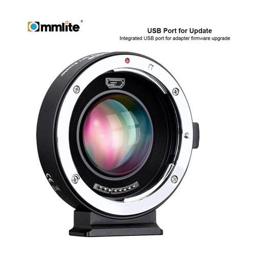 Commlite Adapter CM-EF-MFT Auto Focus Reducer Speed Booster for Cannon EF Lens to to M4/3 camera GH4 GH5 GF6 E-M10 OM-D GH5S