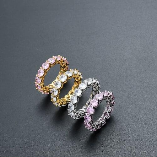 Bling Bling Brass Ring Micro pave with AAA CZ Hip Hop Jewelry R021