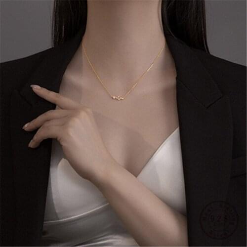 HI MAN 925 Sterling Silver Plated 14K Gold Japanese Shiny Crystal Star Pendant Necklace Women Elegant Banquet Jewelry