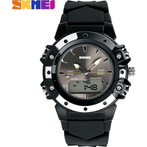 Skmei Dual Time casual digital women/men dress sports jelly military watches Christmas Gift 3AT waterproof Silicon wristwatches