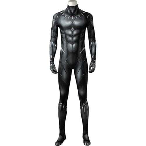 Infinity Cosplay War Costume T'Challa Cosplay Costume Outfit Jumpsuit Bodysuit Mask Halloween Costumes