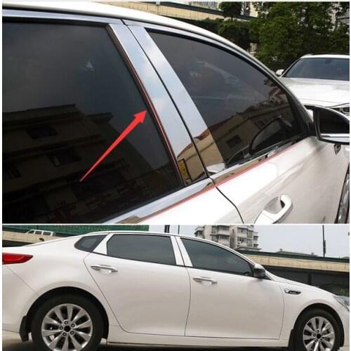 HOT FOR KIA OPTIMA K5 2016 JF STAINLESS STEEL WINDOW CHROME PILLAR POST POSTS COVER TRIM STYLING MOLDING BEZEL GARNISH ACCENT