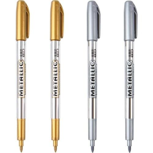 Metallic Markers Pens - Silver and Gold Paint Pens for DIY Art Craft，Resin Accessories Tools，Painting，Gift Card Making