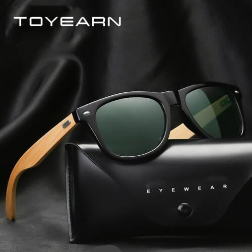 2019 New Classic Vintage Bamboo Square Sunglasses Men Women Brand Design Wooden Leg Mirror Sun Glasses Goggles For Male Driver