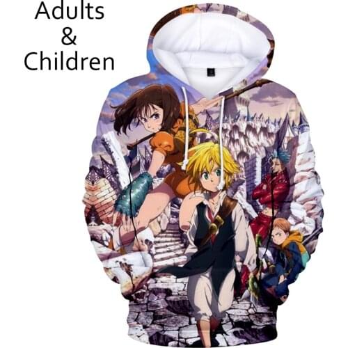 Suitable 3D The Seven Deadly Sins Hoodies Men Women Sweatshirts Fashion Autumn Kids Hoodie 3D The Seven Deadly Sins pullovers