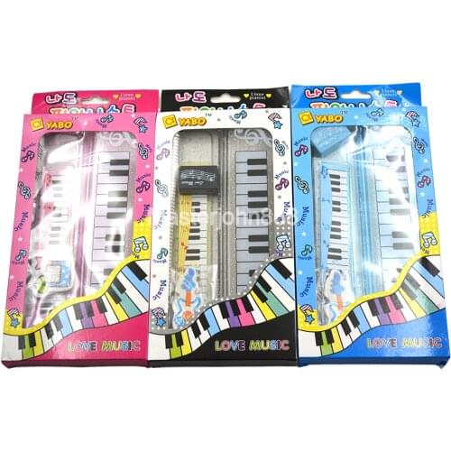 Music Topic Piano Music Note Pencil Case Pencil Eraser Ruler Sharpener Stationery Case For Student Musician Song Writer Artist