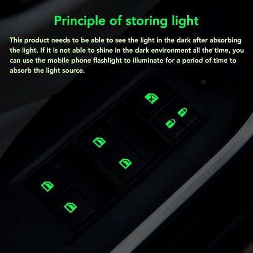Car sticker Car window switch Luminous For Toyota Corolla Hilux Vitz Rav4 Aqua Camry Highlander Land Cruise