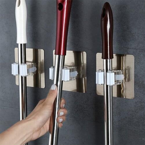 Wall Hanger for Home Kitchen Mop Broom Holder Wall Mounted Organizer Brush Storage Hanger Tools Drop-shipping