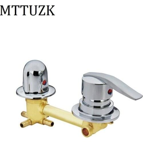 MTTUZK In wall mounted 2/3/4/5 Ways water outlet brass shower tap screw & intubation shower faucets shower room mixing valve