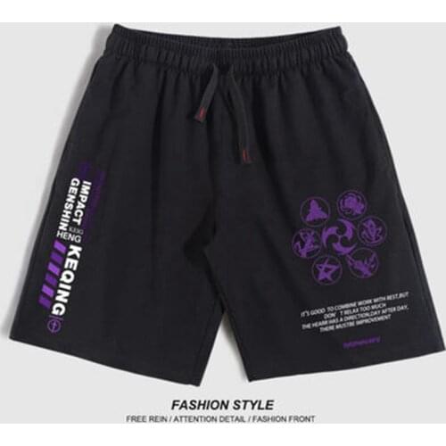 The new game Genshin Impact KLEE five-point pants two-dimensional animation peripheral Qiuqiuren students VENTI black shorts