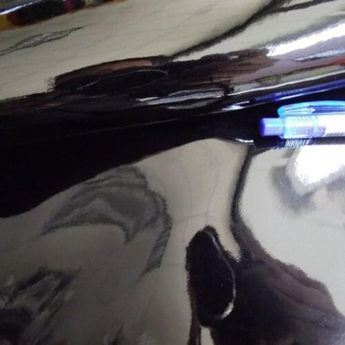 Whole Sale Genuine Cowhide Leather Material Black Smooth Patent Real Cow skin Diy Leather Fabric for Handbag/Furniture/Wallet