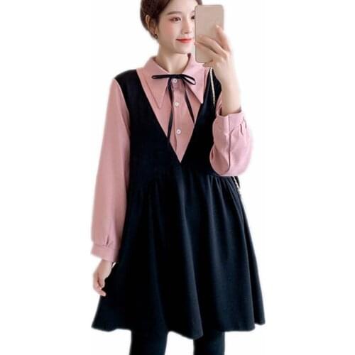 Maternity Dress Clothes for Pregnant Women Loose Patchwork Fashion Clothes Pregnancy Dresses Woman Dress Women Pregnancy Dresses