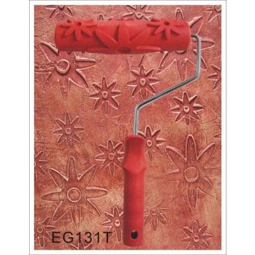 7" Rubber Roller Embossed Texture Pattern Paint Roller Home Decoration Paint Brush Background Wall Tool 7 Inch