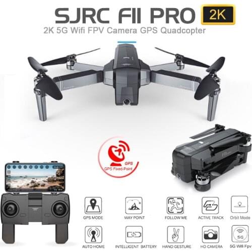 SJRC F11 PRO GPS 5G Wifi 500m FPV With 2K Wide Angle Camera 28 Mins Flight Time Brushless Foldable RC Drone Quadcopter RTF