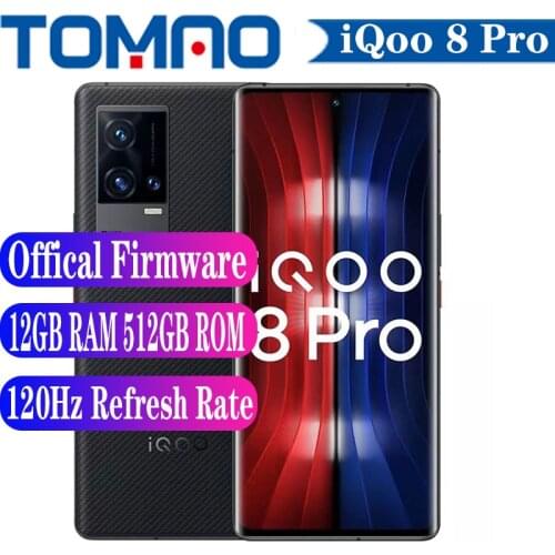 New Vivo IQOO 8 Pro 5G Mobile phone 6.78'' 120Hz Snapdragon 888 Plus 8GB 12GB RAM 256GB 512GB ROM 4500mAh 120W 50MP Camera NFC