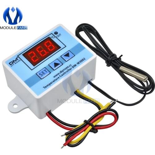W3002 12V/24V/110V 220V LED Digital Temperature Controller Thermostat Thermoregulator Sensor Meter Fridge Water Heating Cooling