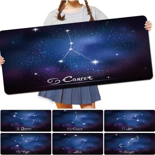 Waterproof PU Leather Large Mouse Pad 30x60CM 30x80CM PU Leather Star Pattern Series Anti-skid Computer Keyboard Mousepad