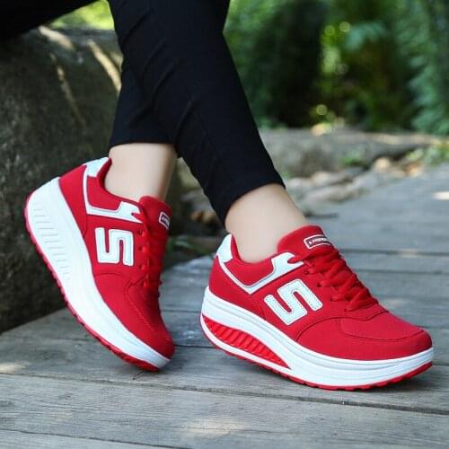 Women Female Ladies Girl Student Mesh Vulcanized Lace Up 4.5CM Wedges Round Toe soft Retro Breathable drive shoes for women 2020