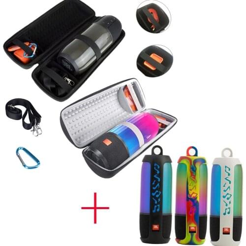 2 in 1 Hard EVA Carry Zipper Storage Box Bag+ Soft Silicone Case For JBL Pulse 3 Bluetooth Speaker For JBL Pulse 3 Pulse3 Case