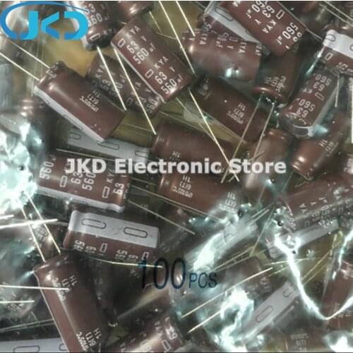 10pcs NCC 560UF 63V 12.5*25mm KYA Series Electrolytic Capacitor 63V560UF NIPPON CHEMI CON 560uf63v 12.5x25 100% New and Original