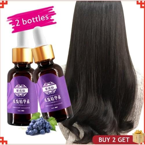 2pcs Fast Hair Growth Essence Oil Grape Keratin Hair Loss Treatment Liquid Help for Dry and Damaged Hairs Nutrition Care