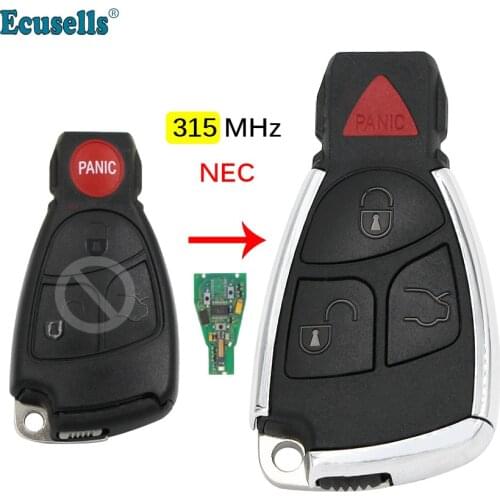 3+1 Button Modified Remote Key 315MHz NEC for Mercredes Benz 2005 Model with Uncut HU64 Blade