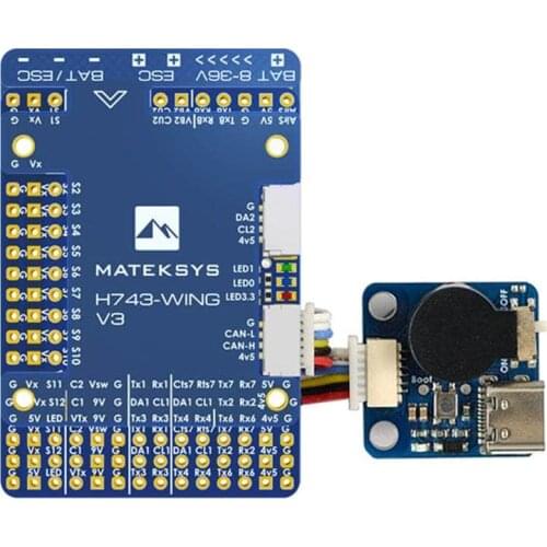 2PCS MATEK H743-WING 743 Wing MPU6000 Barometer OSD Blackbox INAV 3-8S Flight Controller for RC FPV Airplane Fixed-Wing Drones