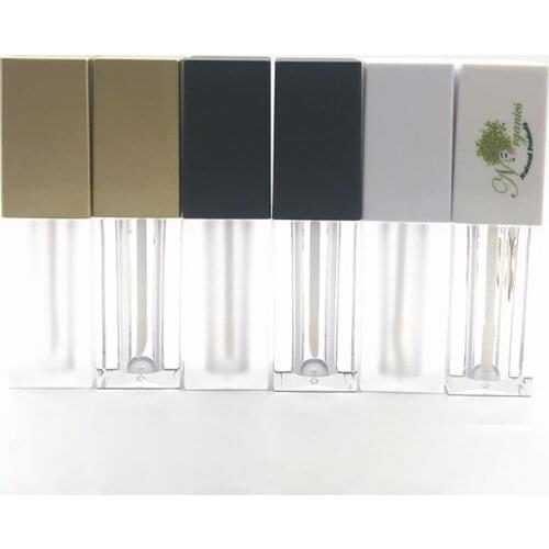 5ml Square Empty Lip Gloss Tubes Empty Cosmetic Containers Lipstick Jars Balm Tube Cap Container Makeup Lipgloss Packaging Box