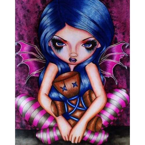 5D DIY Diamond Painting Full Round Drill Embroidery Girl and Butterfly Picture Diamond Mosaic Cross Stitch Home Decor Kids Gifts