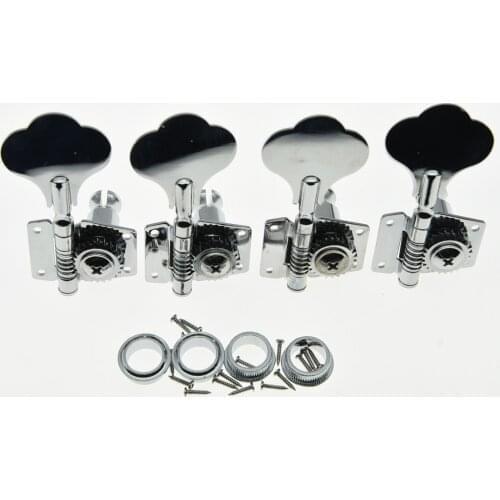 Chrome Bass Guitar Tuners Tuning Keys Pegs Machine Heads for P Bass J Bass