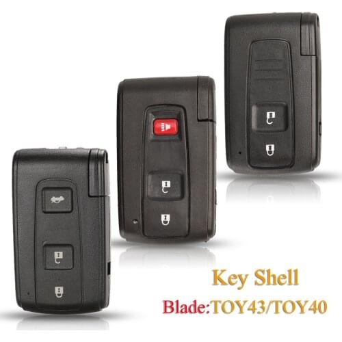 Kutery 2 Buttons Replacement Remote Car Key Shell Case Fob For Toyota Corolla Verso Camry Prius 2004 --2009