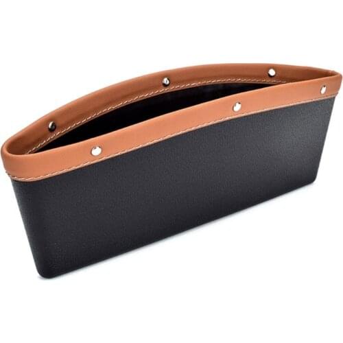 Car Seat Pockets Filler PU Leather Organizer Storage Side Console Slit Pocket