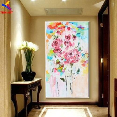 Rose Canvas Painting Picture Wall Art Home Decoration Hand painted Modern Abstract Oil Painting on Canvas Gift No Framed A033