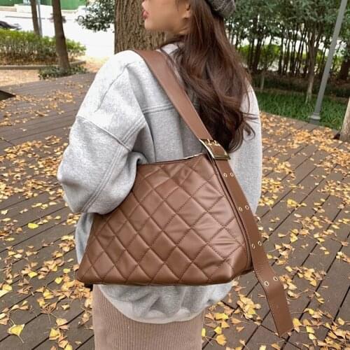 Lattice Square Crossbody bag 2021 New High-quality PU Leather Womens Designer Handbag High capacity Shoulder Messenger Bag