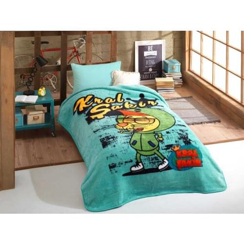 Licensed King Şakir Single Sofa Blanket Top King Şakir