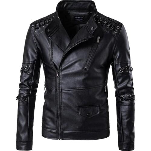 Mens Leather Jackets High Quality Classic Motorcycle Jacket Male Plus faux leather jacket men 2020spring Drop shipping