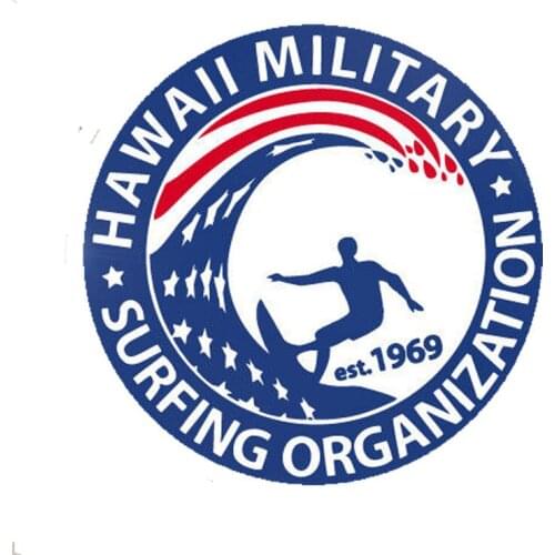 Personality Car Stickers Hawaii Military Surfing Organization Accessories Motorcycle Cover Scratches Waterproof PVC 12cm *12cm