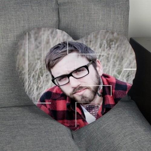 New arrival Custom zipper Pillowcase Cover city and colour Heart Shape Pillow Cover Size 41x36cm,47x42cm