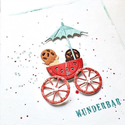 New Design Metal Cutting Dies Seaside Umbrella Drink Cup Orange Fruit Scrapbook Album Paper Card Craft Embossing Die Cuts