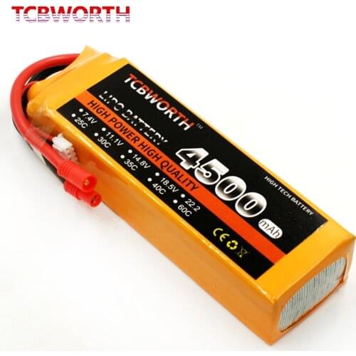 New Original Reachargeable RC LiPo Battery 4S 14.8V 4500mAh 30C 60C For RC Helicopter AKKU Drone Truck Batteries LiPo 4S