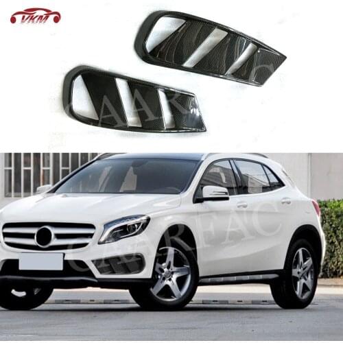 Carbon Fiber Material Front Bumper Air Vent Cover Foglamp Grill Frame for Benz GLA Class X156 GLA 200 GLA260 GLA45 2014-2016