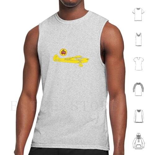 Piper Cub Pilot Tank Tops Vest Piper Cub Pilot Cessna Boeing Plane Vintage Pilot Birthday Christmas Fathers Day Historic