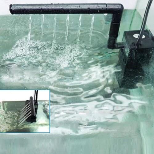 Black Plastic EU plug Submersible Pump Noiseless Adjustable Plastic Fish Tank Submersible Pump For Home Fish Tank Accessories